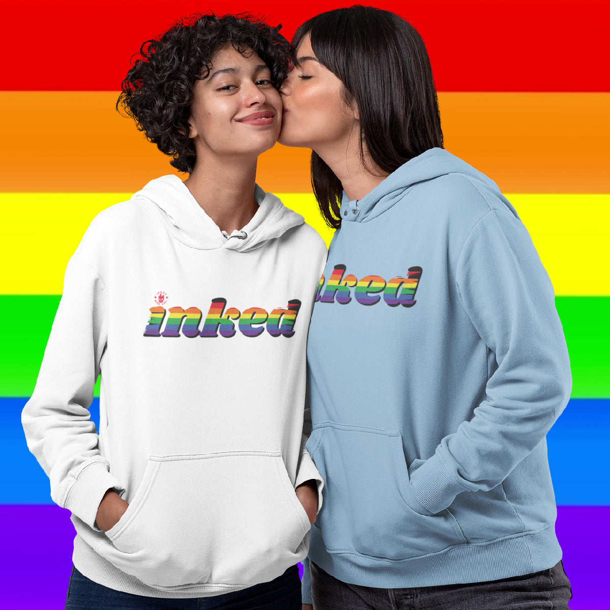 Inked Rainbow Flag Unisex Hoodie
