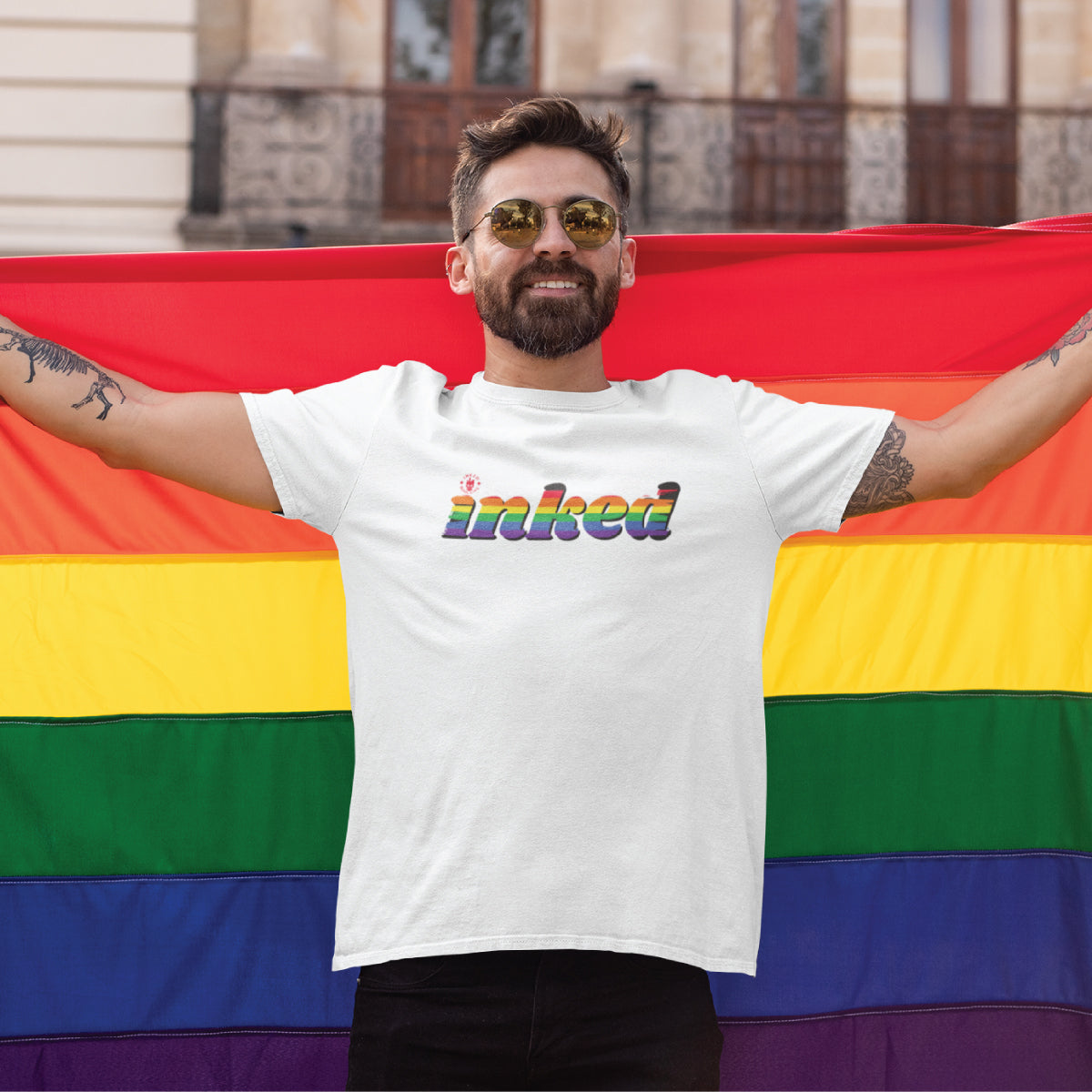 Inked Rainbow Flag Unisex T-Shirt